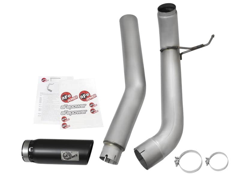 aFe Atlas Exhaust 5in DPF-Back Al Steel 2016 Nissan Titan XD V8-5.0L Black Tip - Image 3