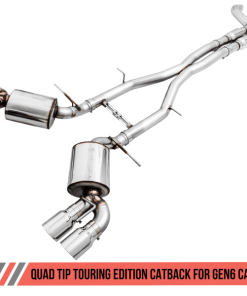 AWE Tuning 16-19 Chevy Camaro SS Non-Res Cat-Back Exhaust -Touring Edition (Quad Chrome Silver Tips)