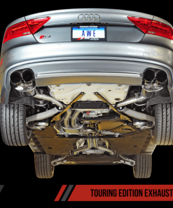 Alternative view of AWE Tuning Audi C7 / C7.5 S7 4.0T Touring Edition Exhaust - Polished Silver Tips