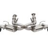Corsa 2020 Corvette C8 3in Valved Cat-Back 4.5in Blk Quad Tips Fits Factory Perf Exhaust Deletes AFM