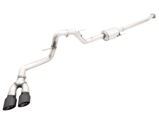 Alternative view of AWE 0FG 21+ Ford F150 Dual Side Exit Cat-Back Exhaust - 4.5in Diamond Black Tips
