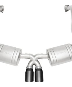 SOUL 09-12 Porsche 987.2 Cayman / Boxster Valved Exhaust - Slash Cut Satin Black Tips