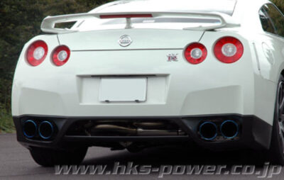 Alternative view of HKS 09+ GTR Flux Welded Legamax Premium Exhaust