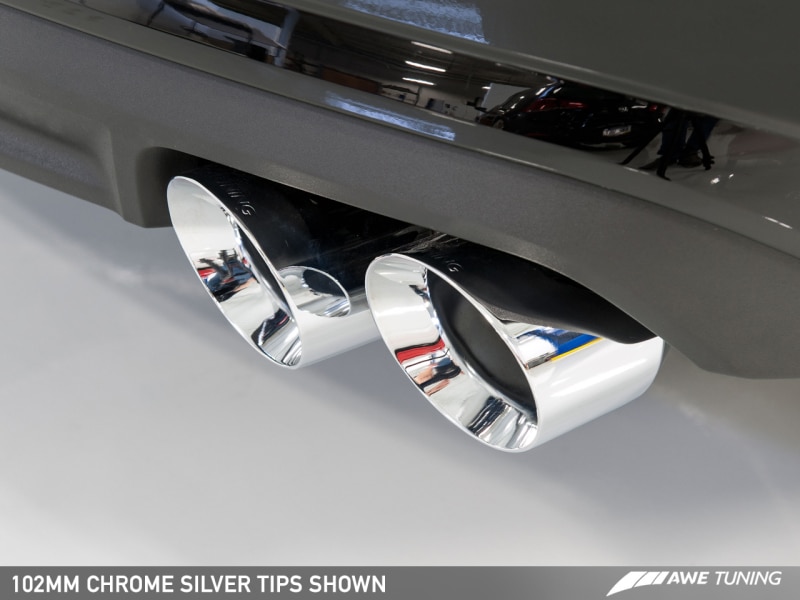AWE Tuning Audi C7.5 A7 3.0T Touring Edition Exhaust - Quad Outlet Chrome Silver Tips - Image 7