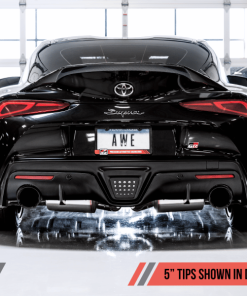 Alternative view of AWE 2020 Toyota Supra A90 Resonated Track Edition Exhaust - 5in Diamond Black Tips