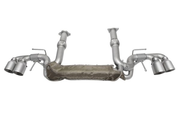 SOUL 20+ Chevrolet C8 Corvette Valved Exhaust - 4in Slash Cut Tips - Signature Satin