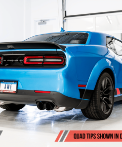 AWE Tuning 2015+ Dodge Challenger 6.4L/6.2L Non-Resonated Touring Edition Exhaust - Quad Black Tips