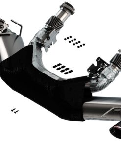 Borla 2020 Chevrolet Corvette C8 6.2L S-Type Exhaust System Dual Round Angle Cut Carbon Fiber Tips