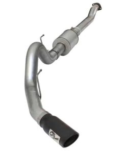 aFe Atlas Exhausts 4in Cat-Back Aluminized Steel Exhaust Sys 2015 Ford F-150 V6 3.5L (tt) Black Tip