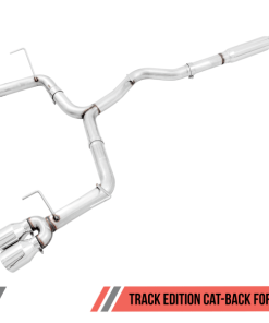 Alternative view of AWE Tuning Subaru WRX/STI VA/GV Sedan Track Edition Exhaust - Chrome Silver Tips (102mm)