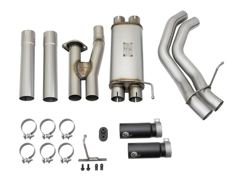 aFe POWER Rebel Series 3in 409 SS Cat Back Exhaust w/ Black Tips 17 Ford F-150 Raptor V6-3.5L - Image 9