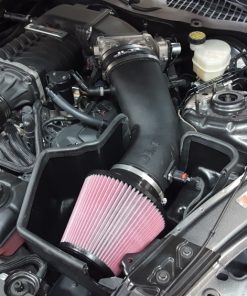 JLT 15-17 Ford Mustang GT (w/Roush/VMP Supercharger) Blk Tex CAI Kit w/Red Filter - Tune Req