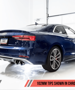Alternative view of AWE Tuning Audi B9 S5 Coupe SwitchPath Exhaust w/ Chrome Silver Tips (102mm)
