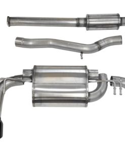 Corsa 08-14 Mitsubishi Lancer Evolution X Sedan 2.0L Black Sport Dual Rear Cat-Back Exhaust