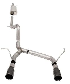 Alternative view of Corsa 07-18 Jeep Wrangler JKU 3.6L Sport 2.75in Cat-Back Exhaust w/ Single 4in Black Tips