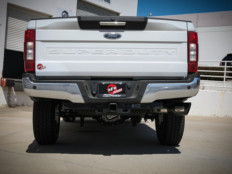 aFe Apollo GT Series 3-1/2in 409 SS Axle-Back Exhaust 17-20 Ford F-250/F-350 Black Tips w/o Muffler - Image 4
