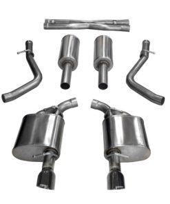 Corsa 17-18 Dodge Charger 5.7L V8 Xtreme Cat-Back Dual Rear Exit w/4.5in Black Tips
