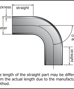 Alternative view of HKS Universal Aluminum Bend - 70mm - 90 Deg -1.0D