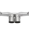 SOUL 14-19 Porsche 991 GT3 Center Muffler Bypass Exhaust - 4in Slash Cut Signature Satin Tips