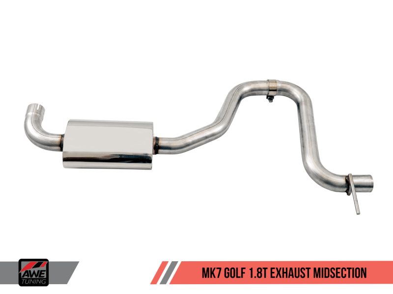 AWE Tuning VW MK7 Golf 1.8T Track Edition Exhaust w/Chrome Silver Tips (90mm) - Image 9