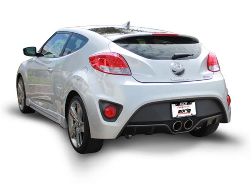 Borla 13-15 Hyundai Veloster Turbo 1.6L AT/MT FWD 2dr Dual Center Rear Exit Cat-Back Exhaust - Image 4