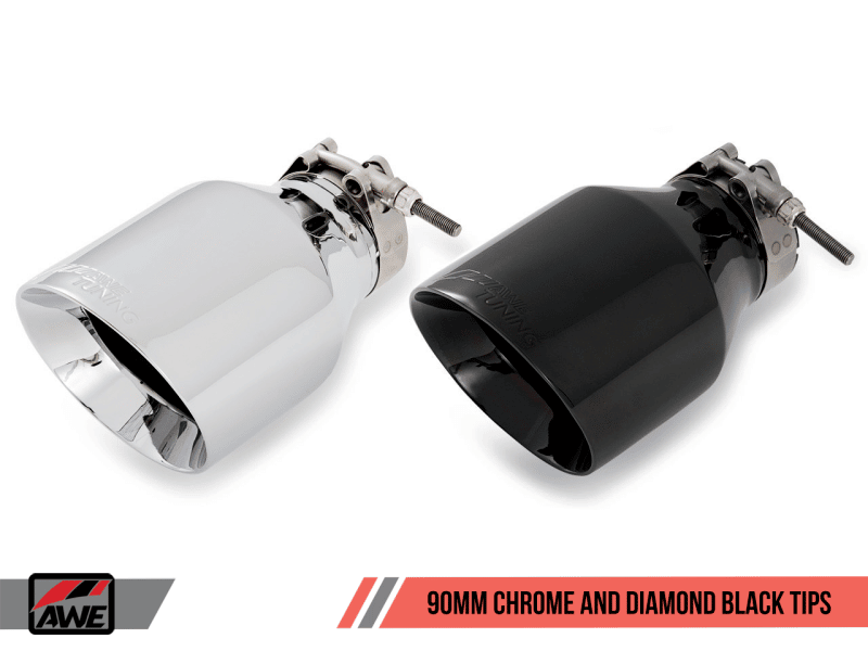 AWE Tuning Audi B9 S5 Sportback Track Edition Exhaust - Non-Resonated (Black 90mm Tips) - Image 3