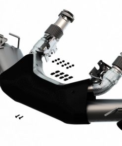 Borla 2020 Chevrolet Corvette C8 6.2L S-Type Exhaust System Dual Round Rolled A/C Black Chrome Tips