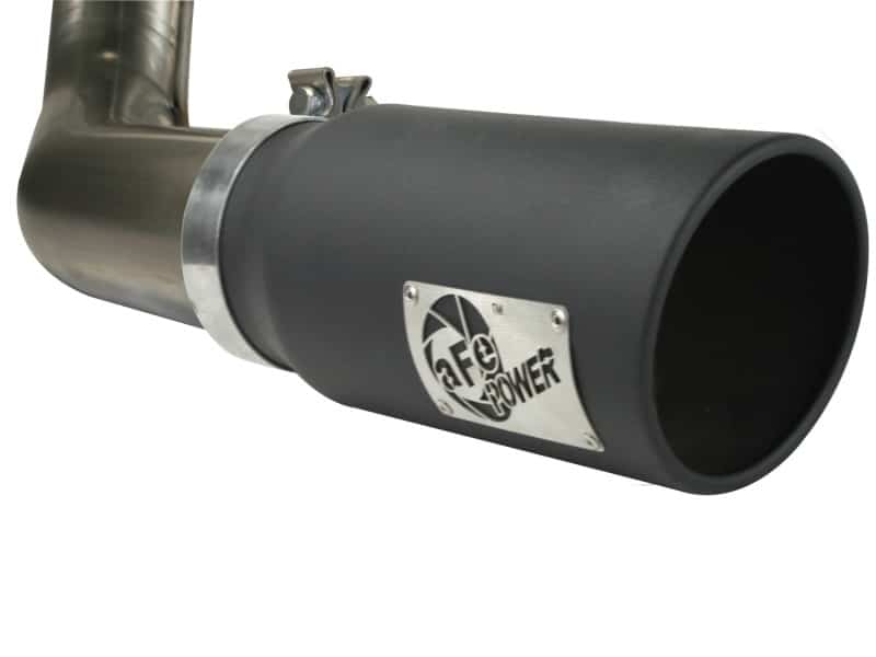 aFe MACHForce XP Exhaust Cat-Back SS-409 4in Black Tip 11-12 Ford F-150 EcoBoost V6-3.5L (tt) - Image 2