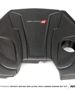 Alternative view of AMS Performance Infiniti 17+ Q60 / 16+ Q50 3.0TT Alpha Matte Carbon Engine Cover