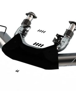 Borla 2020 Chevrolet Corvette C8 6.2 ATAK 3in Exhaust System Dual Round Rolled A/C Black Chrome Tips