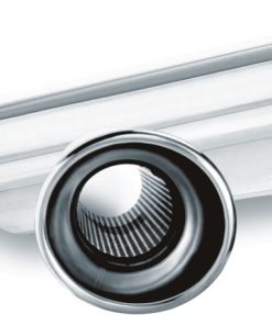 Borla 2.25in Inlet 4in Round Rolled Angle Cut Resonated x 13in Long Exhaust Tip