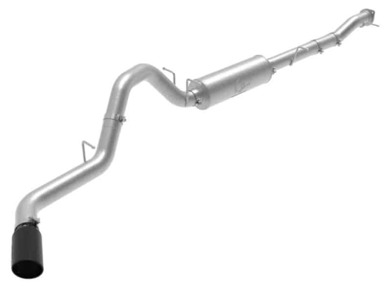 aFe Large Bore-HD 3in 409SS DPF-Back Exhaust System w/ Polished Tip RAM 1500 20-21 V6-3.0 - Image 2