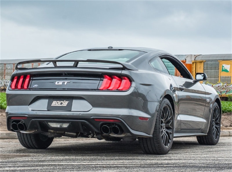 Borla 2018 Ford Mustang GT 5.0L AT/MT 3in S-Type Catback Exhaust Black Chrome Tips w/ Valves - Image 5