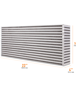 Alternative view of Mishimoto Universal Air-to-Air Intercooler Core - 22in / 10in / 4in