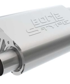 Alternative view of Borla CrateMuffler SBC Hot 350/383 3 inch Offset/Center 14in x 4.35in x 9in Oval Muffler