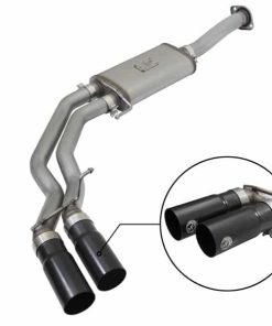 aFe Rebel Exhausts 3in SS Cat-Back 15-16 Ford F-150 EcoBoost V6 2.7/3.5L V8 5.0L w/ Black Tips