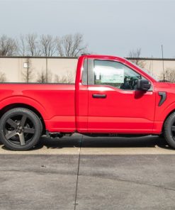 Alternative view of Corsa 2021-2022 Ford F-150 Regular Cab/6.5in Bed 5.0L V8 Xtreme Cat-Back Front of Tire Exit-Black PV