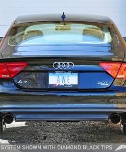 AWE Tuning Audi C7 A7 3.0T Touring Edition Exhaust - Quad Outlet Chrome Silver Tips