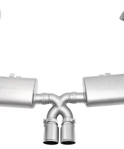 SOUL 17+ Porsche 718 Cayman / Boxster Valved Exhaust - Straight Cut Brushed Finish Tips
