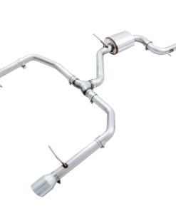 AWE Tuning 18-21 Volkswagen Jetta GLI Mk7 Track Exhaust - Chrome Silver Tips (Fits High-Flow DP)