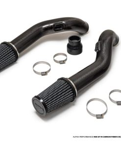 AMS Performance 2009+ Nissan GT-R R35 (CBA/DBA) Alpha Carbon Fiber Intake Pipes for Stock Turbos