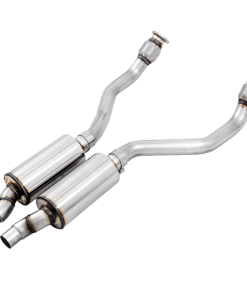 Alternative view of AWE Tuning Audi B8 4.2L Resonated Downpipes for RS5