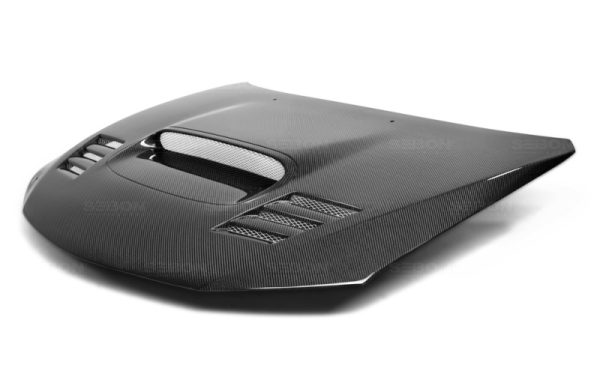 Alternative view of Seibon 08-09 Subaru WRX/STi CWII-style Carbon Fiber Hood