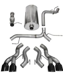 Corsa 12-13 Cadillac Escalade ESV DUB 6.2L V8 Black Sport Cat-Back Exhaust