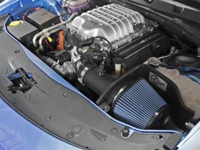 Alternative view of aFe MagnumFORCE Intakes Stage-2 P5R AIS 15-16 Dodge Challenger SRT Hellcat 6.2L V8 (sc)