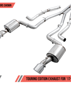AWE Tuning 2017+ Dodge Charger 5.7L Touring Edition Exhaust - Resonated - Chrome Silver Tips
