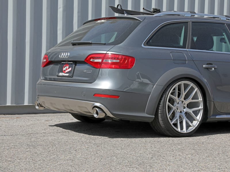 afe MACH Force-Xp 13-16 Audi Allroad L4 SS Axle-Back Exhaust w/ Polished Tips - Image 4