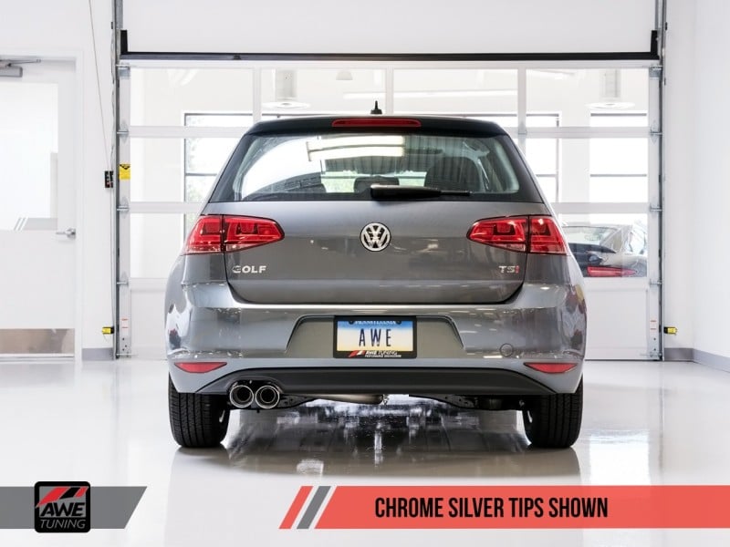 AWE Tuning VW MK7 Golf 1.8T Track Edition Exhaust w/Chrome Silver Tips (90mm) - Image 3