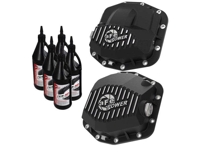 aFe Pro Series Front and Rear Diff Cover Kit w/ Oil 2018+ Jeep Wrangler (JL) V6 3.6L (Dana M220)