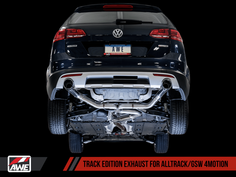 AWE Tuning VW MK7 Golf Alltrack/Sportwagen 4Motion Track Edition Exhaust - Diamond Black Tips - Image 2